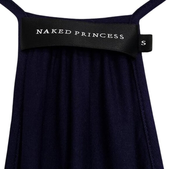 Naked Princess Navy Blue Mini Tank Dress Beachwear Nightwear - Size Small - Picture 10 of 14